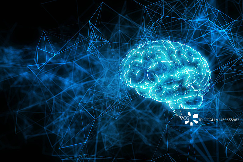 人工智能大脑网络图片素材