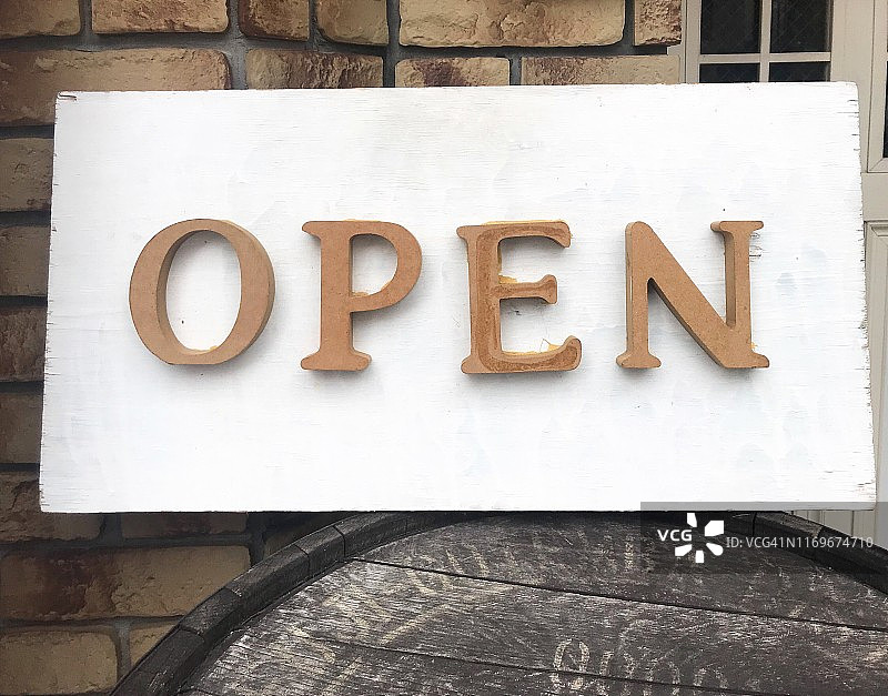 英文店铺营业中标志图片素材