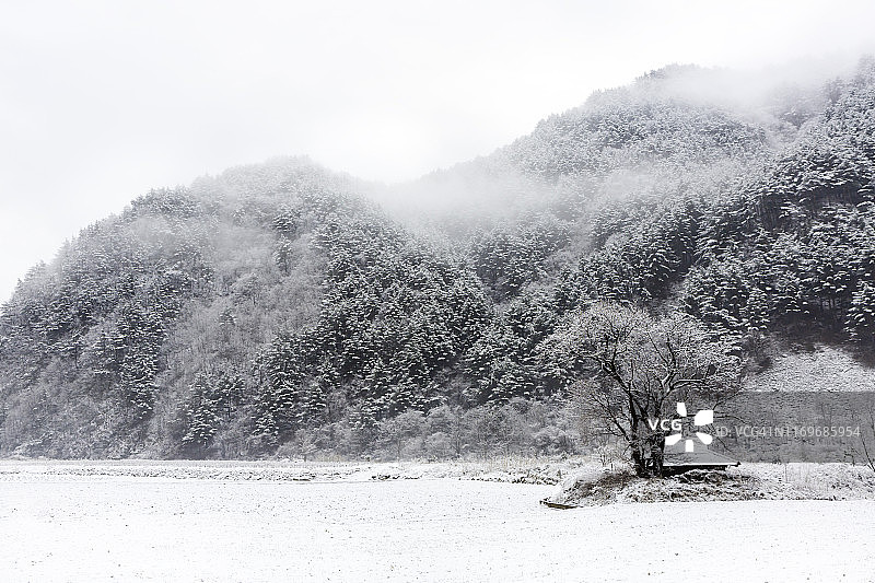 韩国三陟市元德村的四季图片素材