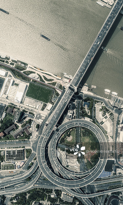 上海南浦大桥（暮色）图片素材