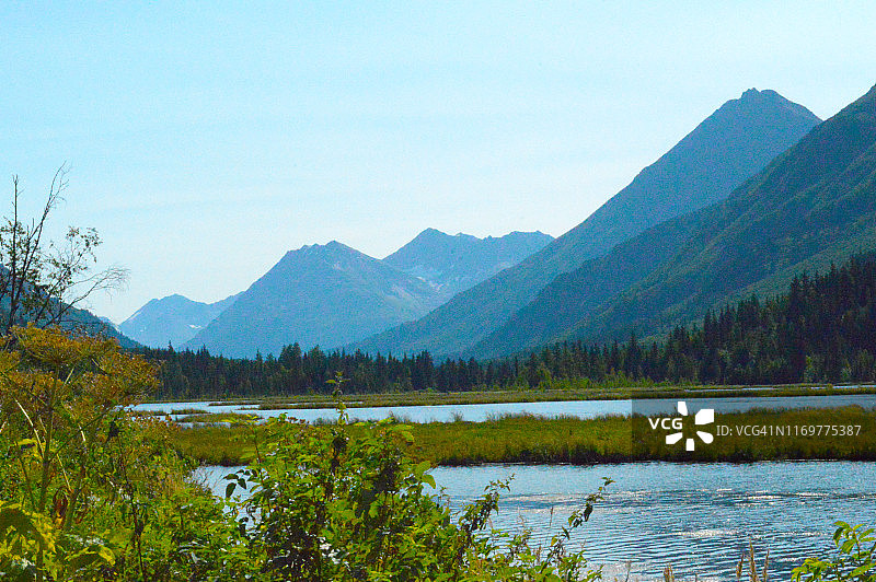 特恩湖，基奈半岛，阿拉斯加图片素材