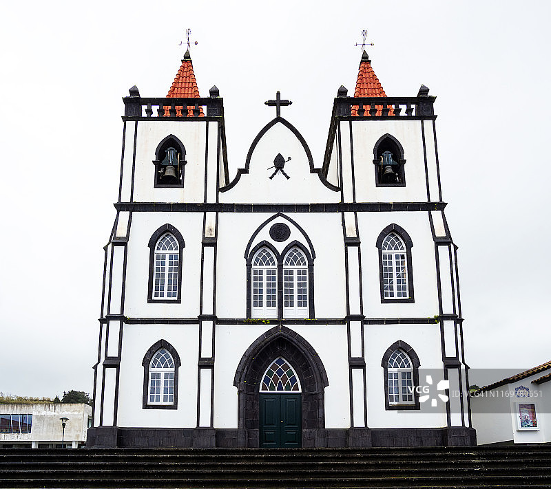 葡萄牙亚速尔群岛里贝拉格朗德的教堂图片素材