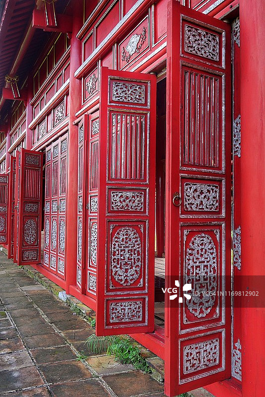 紫禁城的红色大门图片素材