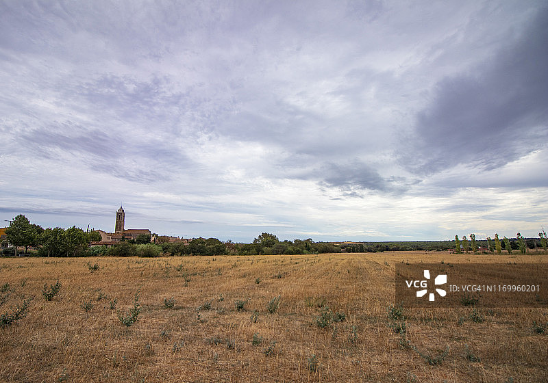 加泰罗尼亚日落小镇图片素材