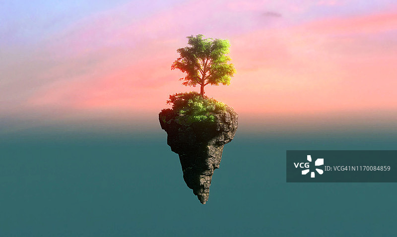 漂浮岛图片素材