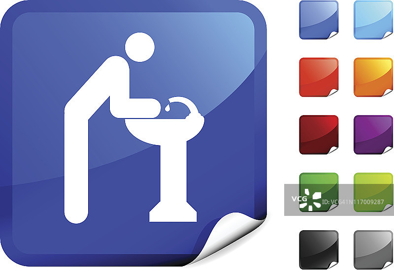 浴室水槽免版税矢量艺术图图片素材