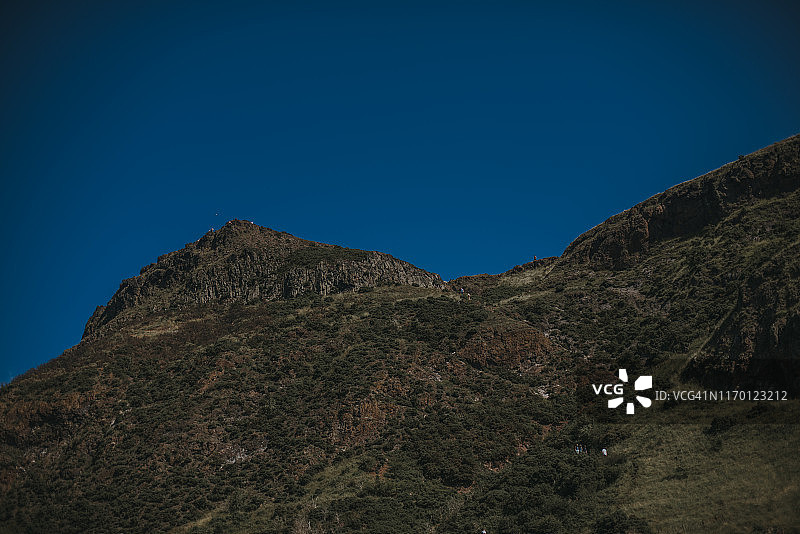 爱丁堡荷里路德公园的亚瑟王座山图片素材