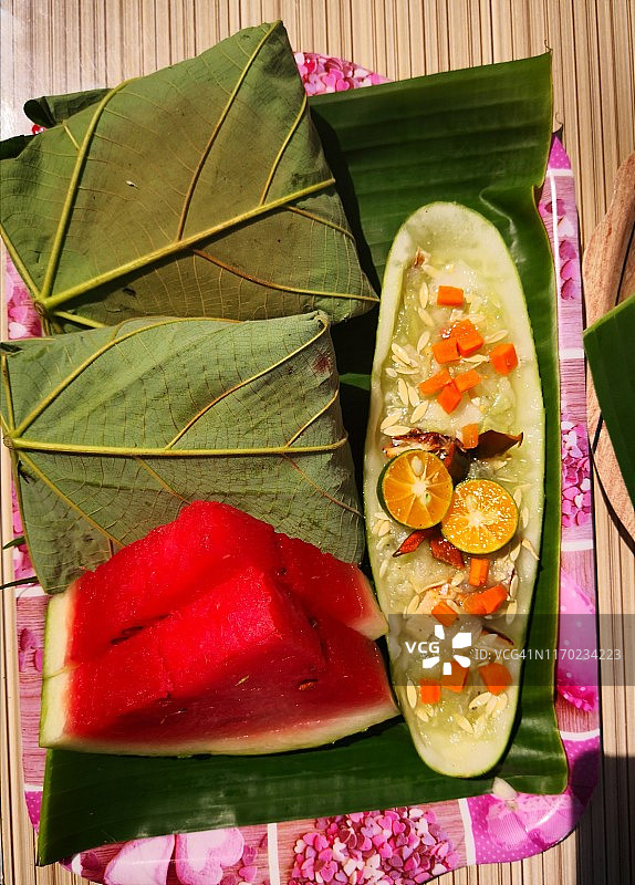 来自沙巴的传统蔬菜菜肴图片素材