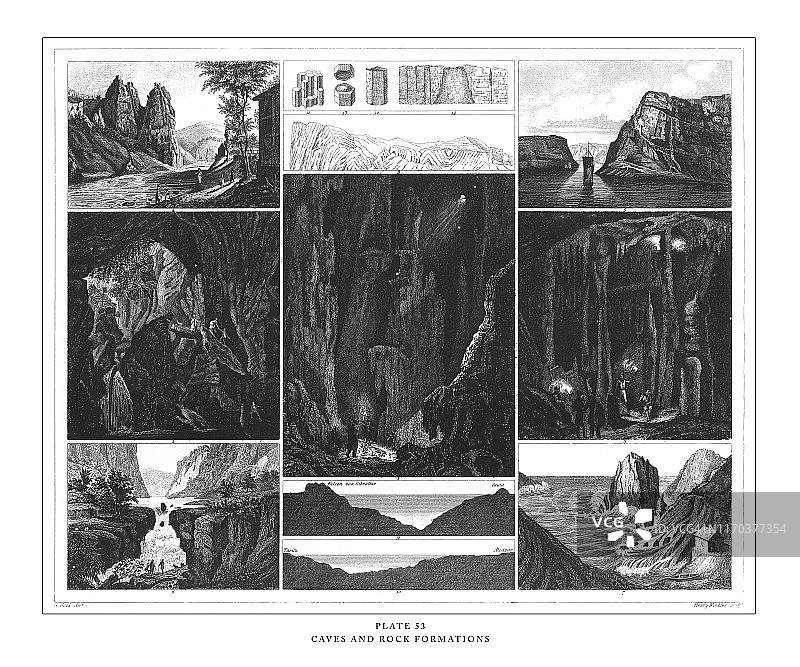 中世纪军事引擎雕刻古董插图，1851年出版图片素材