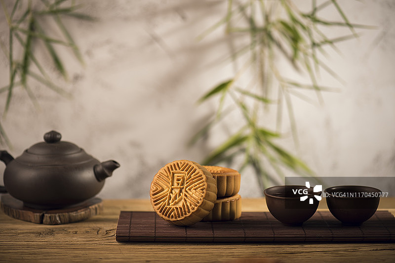 茶壶和月饼图片素材