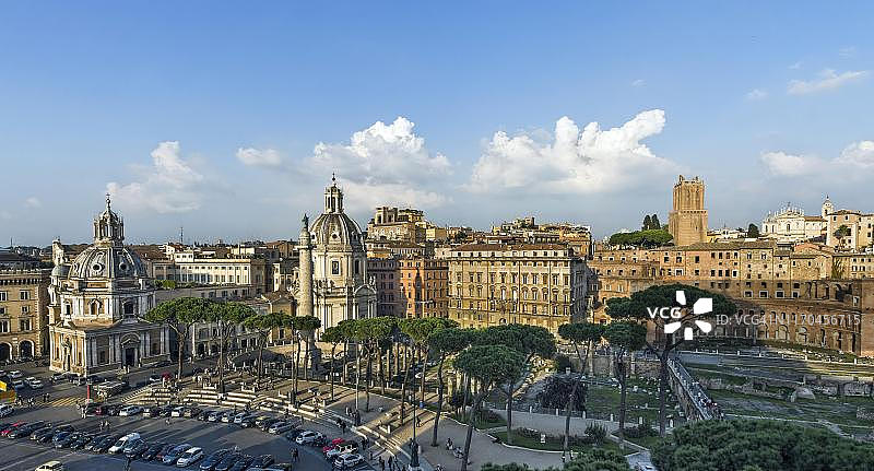 罗马图拉真广场全景图片素材