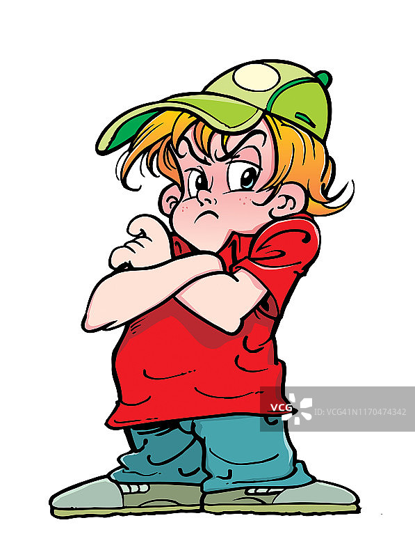 愤怒的孩子图片素材