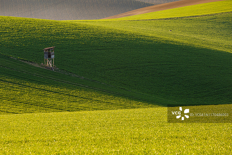 图里埃茨地区斯洛伐克北部的狩猎瞭望台图片素材