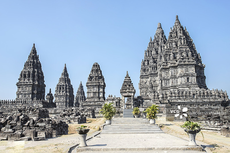 印度尼西亚爪哇日惹的普兰巴南寺庙图片素材