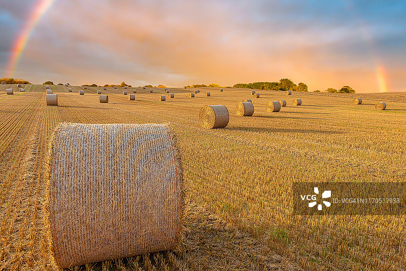 约克郡的干草堆，英国图片素材