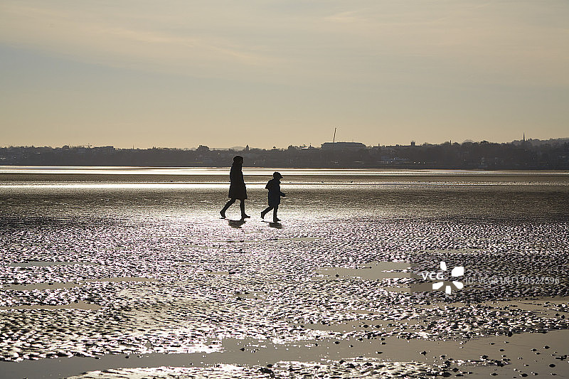 爱尔兰都柏林桑迪芒特海滩图片素材