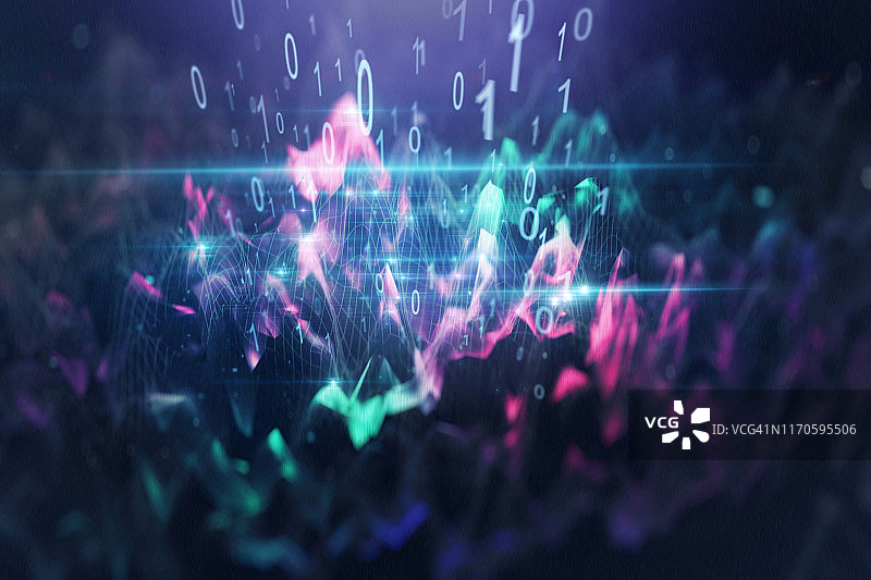 大数据波浪图片素材