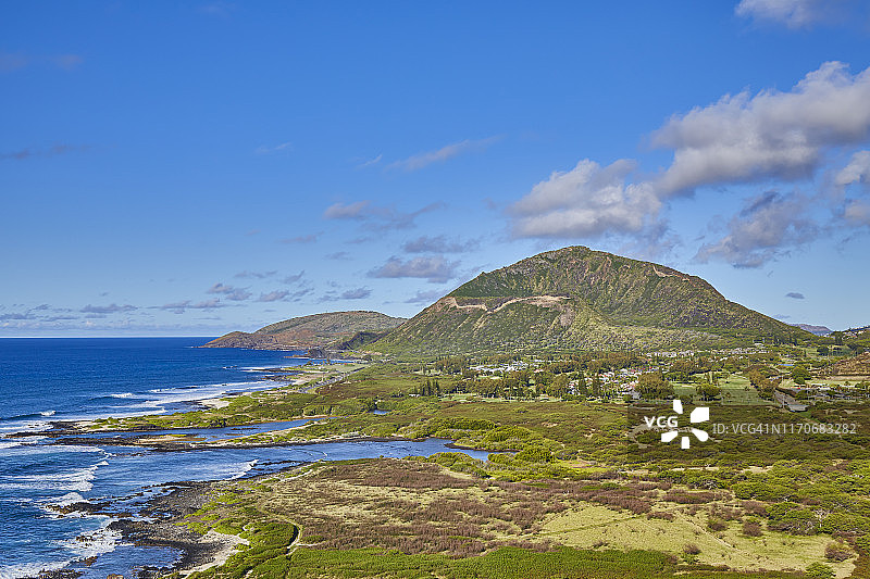 美国夏威夷瓦胡岛凯维州立风景海岸线图片素材
