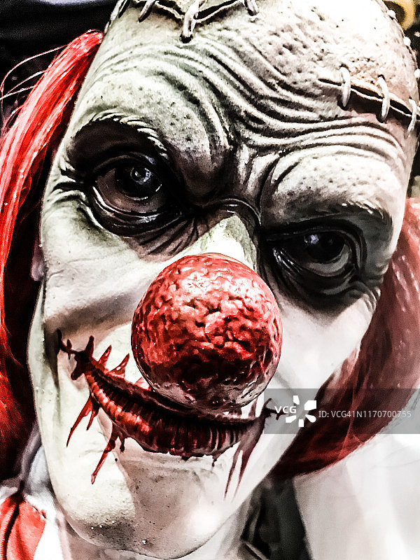 万圣节恐怖小丑面具图片素材