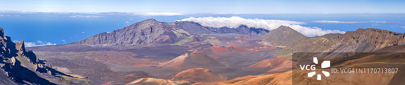 哈雷阿卡拉国家公园哈雷阿卡拉峰顶火山口内部图片素材