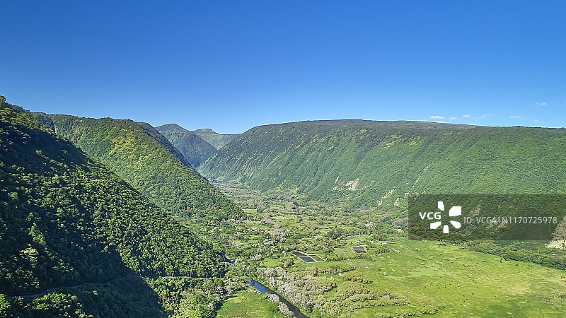 怀皮奥海滩和山谷，夏威夷大岛，美国图片素材