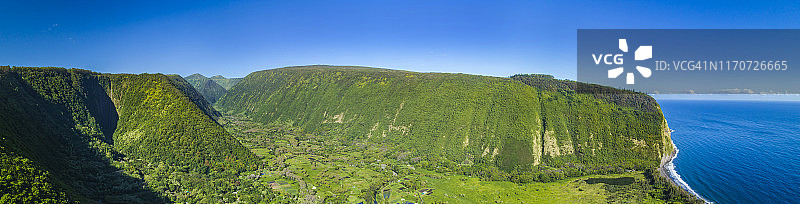 怀皮奥海滩和山谷，夏威夷大岛，美国图片素材