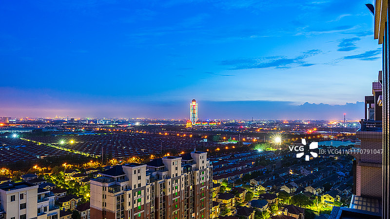 无锡华西村夜景图片素材