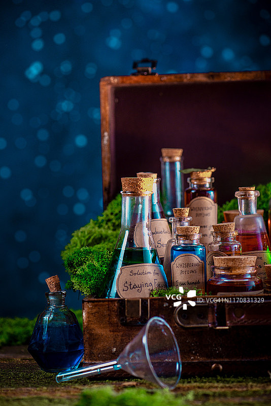 装满灵感、动力和高效工作药剂的手提箱图片素材