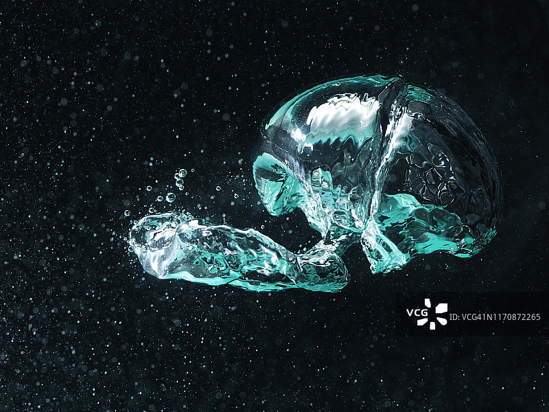 气泡在水中图片素材