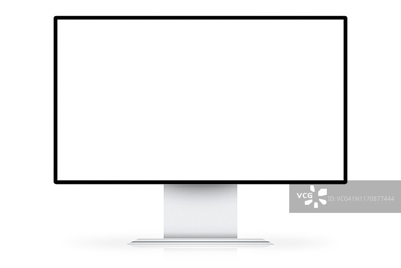 白色背景上的现代电脑显示器图片素材