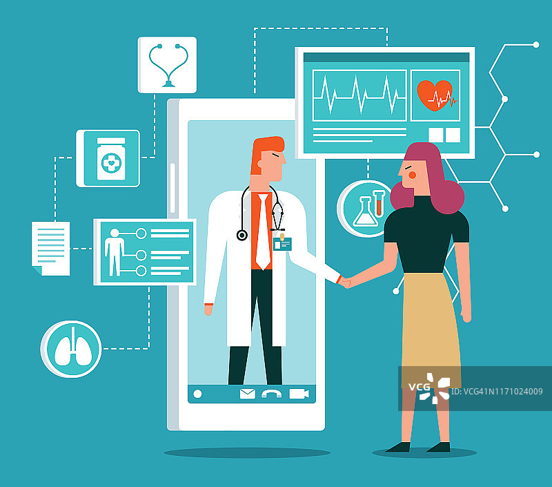 在线医疗保健服务图片素材