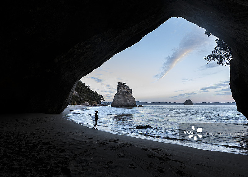 新西兰大教堂湾图片素材