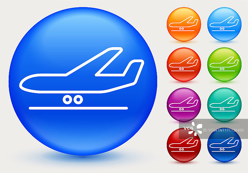 跑道上的飞机图标图片素材
