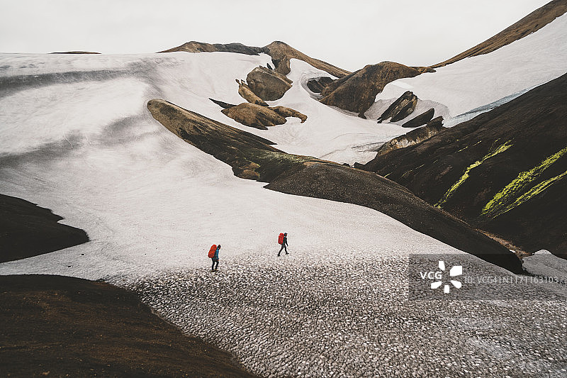 冬季徒步旅行（冰岛）图片素材
