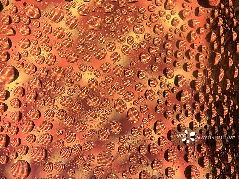 彩色纹理背景下的水滴图片素材