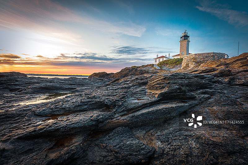 海狸尾灯塔图片素材