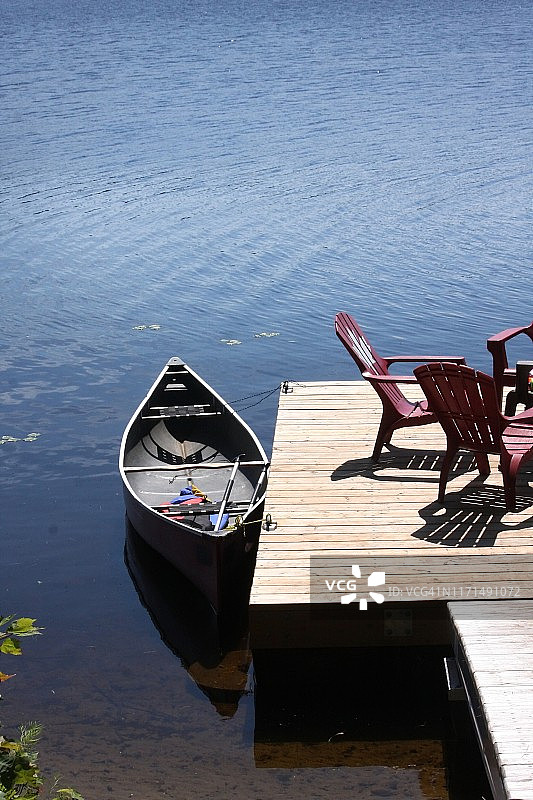 码头和小舟图片素材