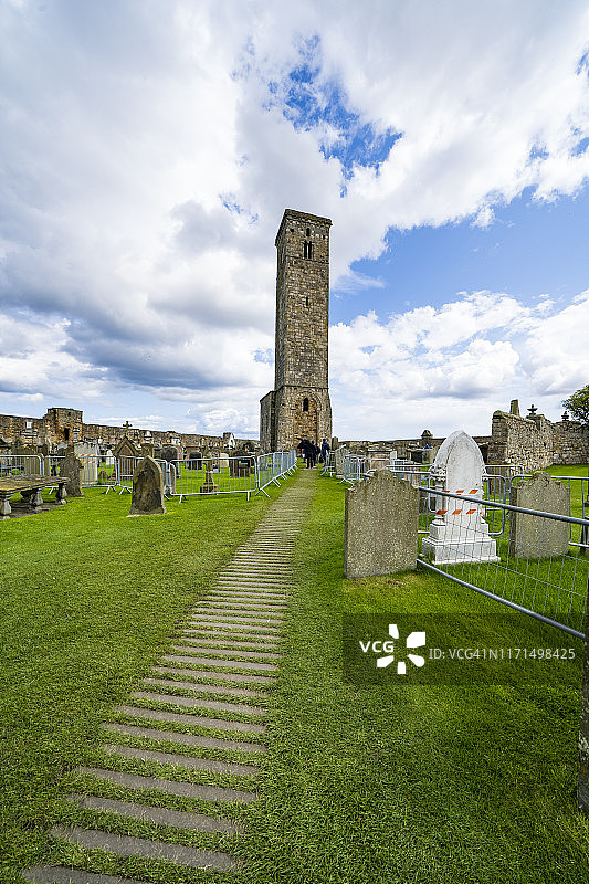 苏格兰圣安德鲁斯大教堂遗址图片素材
