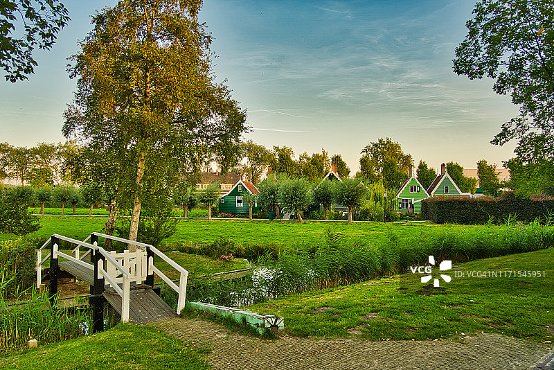 荷兰赞斯堡的传统农舍图片素材