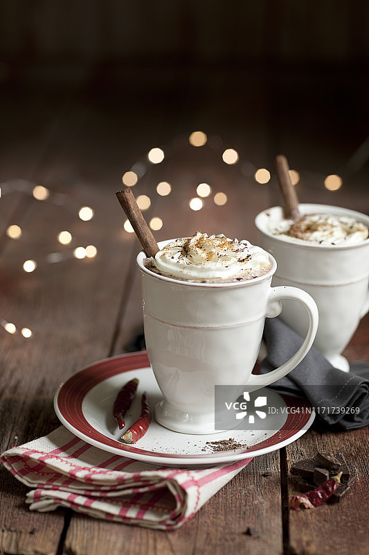 墨西哥辣椒热巧克力图片素材