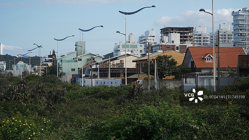 巴西圣卡塔琳娜州布拉瓦海滩城市景观图片素材