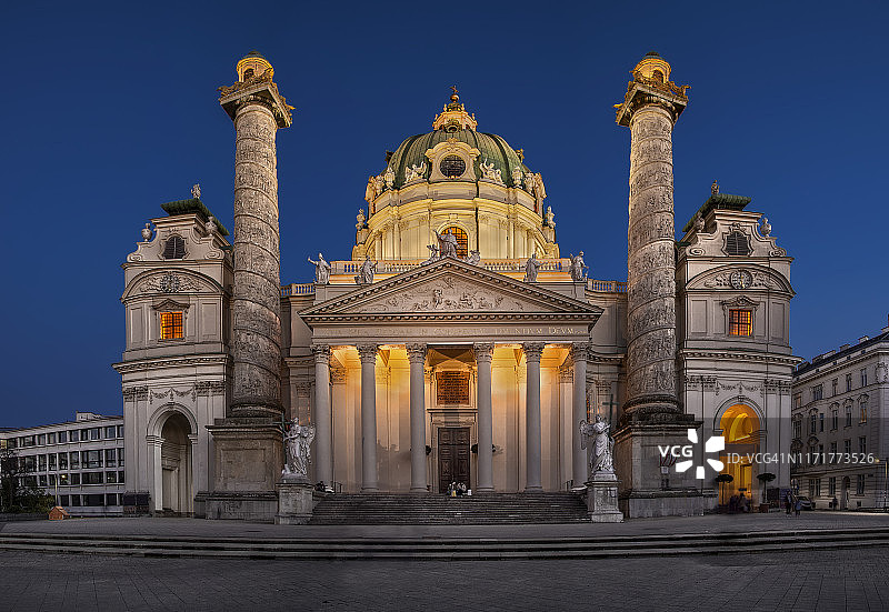 奥地利维也纳卡尔教堂图片素材