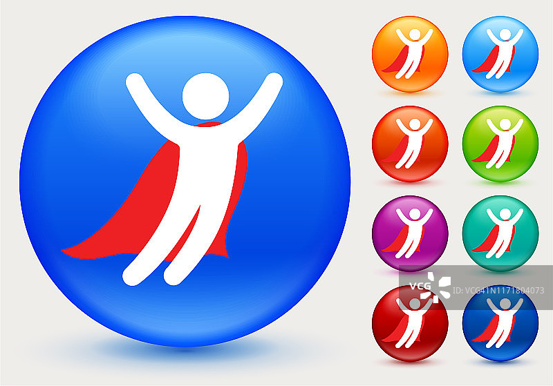 披着斗篷飞行的超级英雄图标图片素材