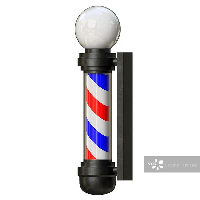 理发店旋转灯柱图片素材