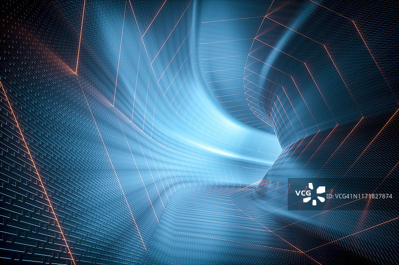 未来感照明走廊图片素材