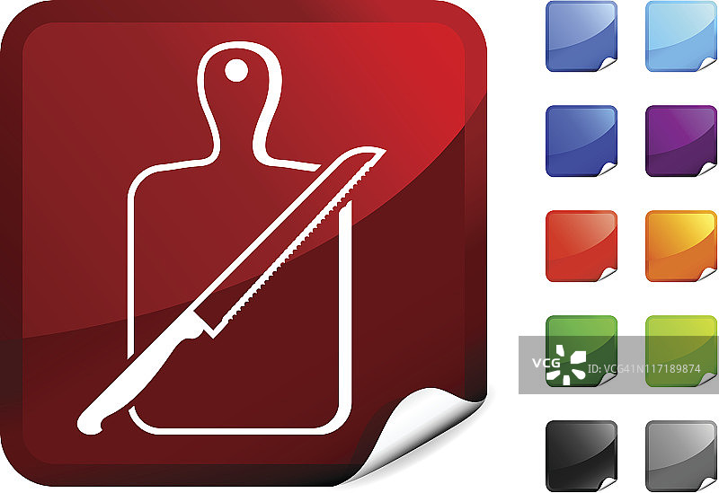 砧板和面包刀免版税矢量图图片素材