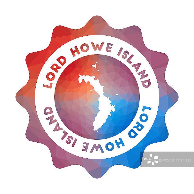 豪勋爵岛低多边形logo图片素材