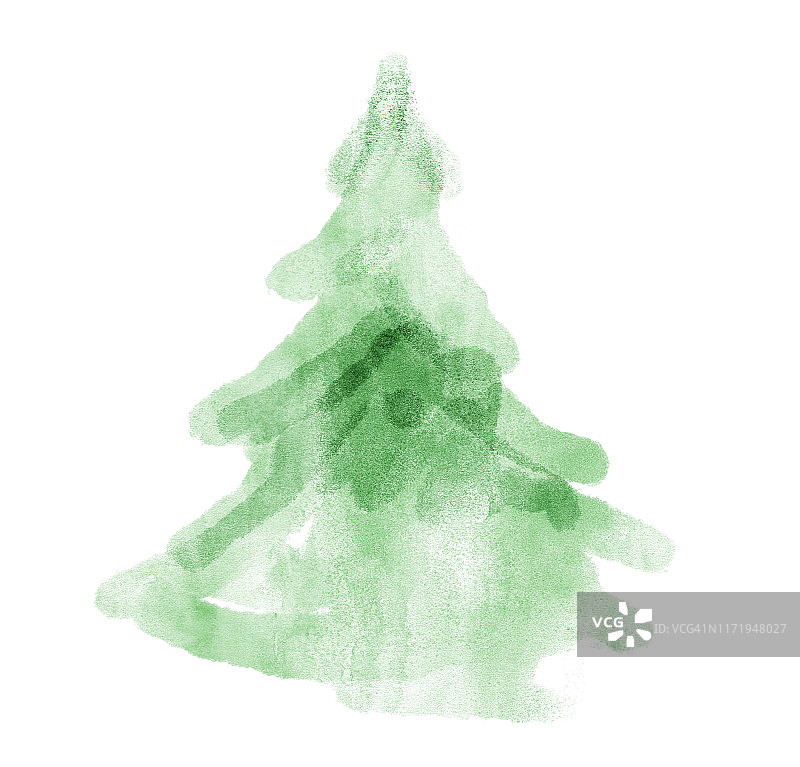 圣诞树贺卡插画图片素材