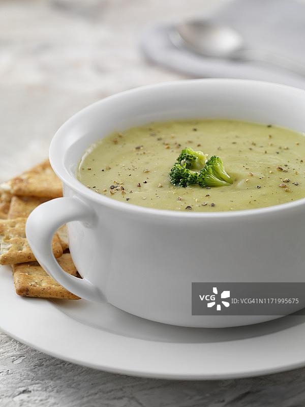 奶油西兰花汤图片素材