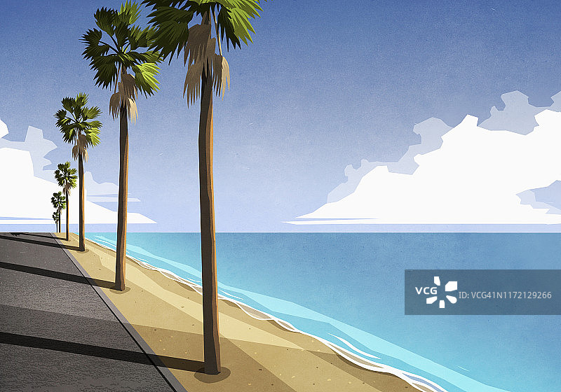 阳光明媚的热带海洋图片素材